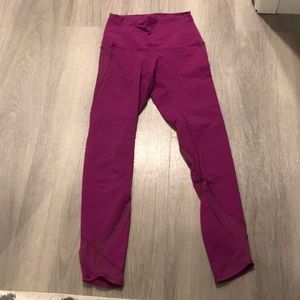 Magenta/pink high waisted Lululemon leggings